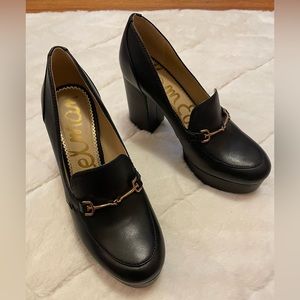 Sam Edelman Aretha Black Leather Loafers